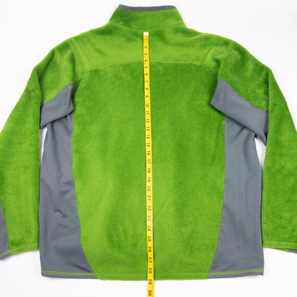Patagonia R2 Fleece Jacket Men's XL Green Gray Full Zip Fuzzy Outdoor 25136 - Picture 9 of 13